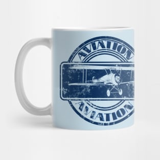 Vintage Aviation Badge Mug